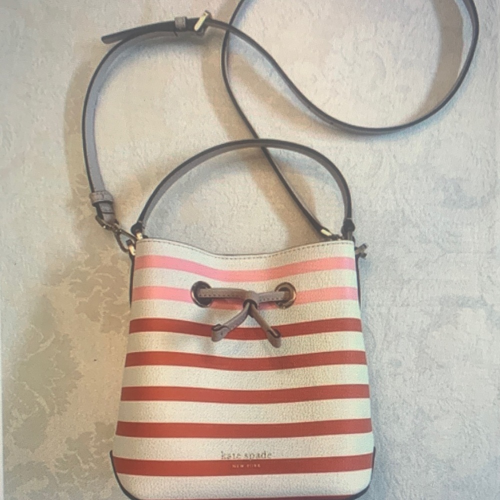 Kate Spade Crossbody Bag - Red and White Stripes